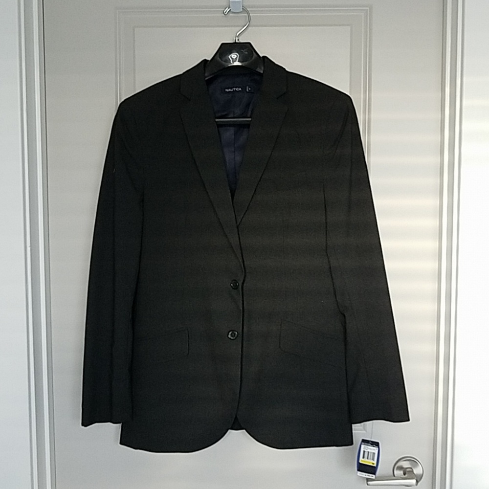 Nautica men's suit jacket M and 34x30 pants gray